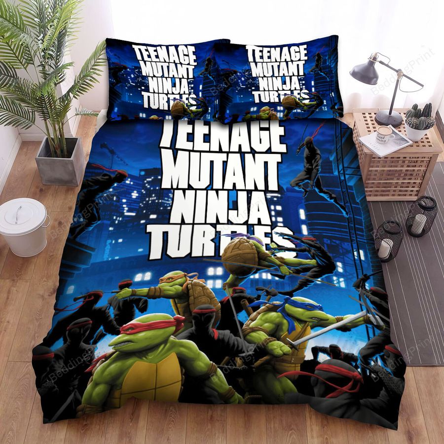 Teenage Mutant Ninja Turtles The Movie (1990) Hey Dude, This Is No Cartoon Bed Sheets Spread Comforter Duvet Cover Bedding Sets