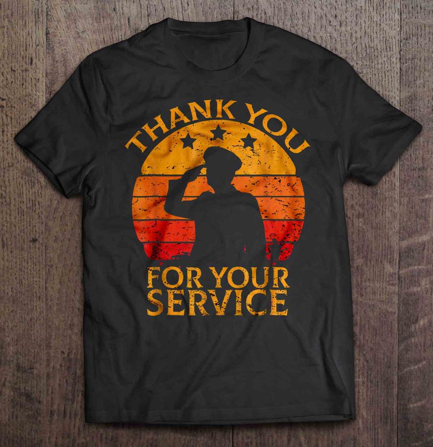 Thank You For Your Service Veteran Vintage Tshirt