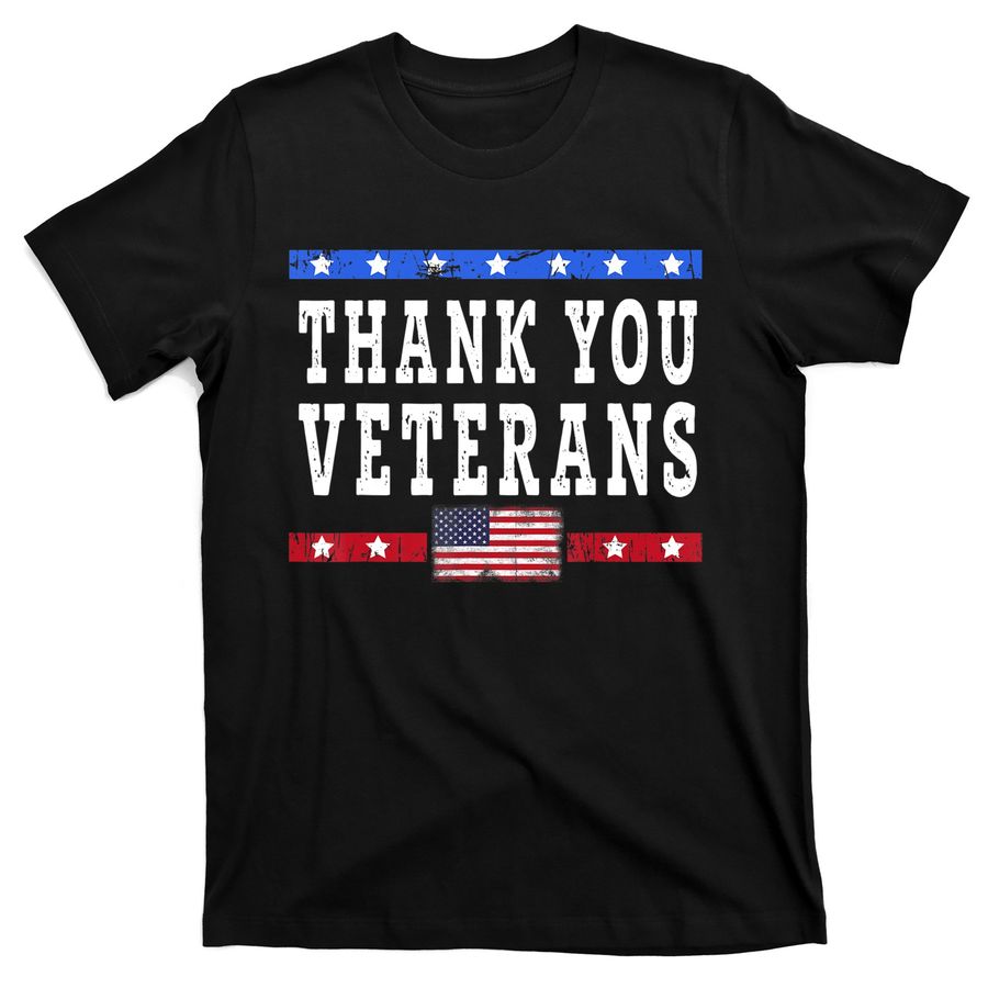 Thank You Veterans Day American Flag Veteran Day T-Shirts