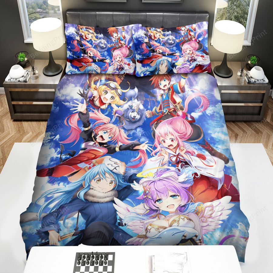 That Time I Got Reincarnated As A Slime (2018) Poster Movie Poster Bed Sheets Spread Comforter Duvet Cover Bedding Sets Ver 1