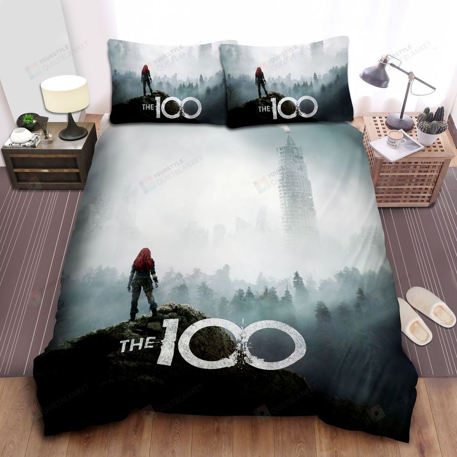 The 100 Clarke Griffin And The Tower Of Polis Illustration Bed Sheets Spread Comforter Duvet Cover Bedding Sets
