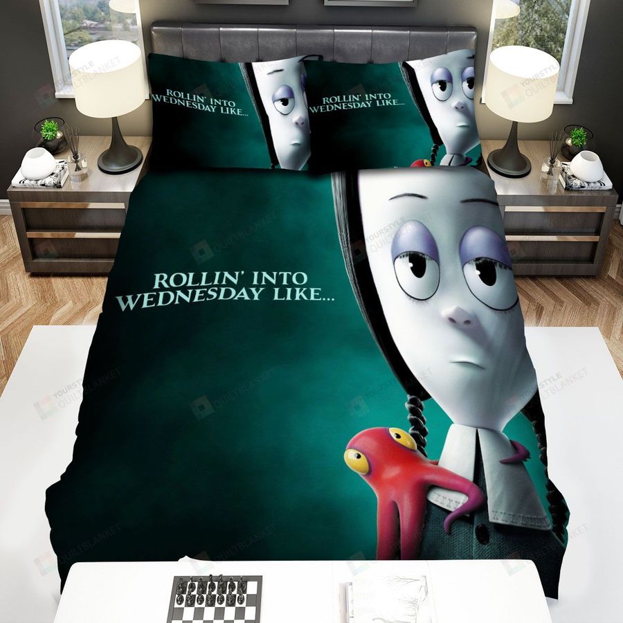 The Addams Family Rollin Into Wednesday Like Bed Sheets Spread Comforter Duvet Cover Bedding Sets