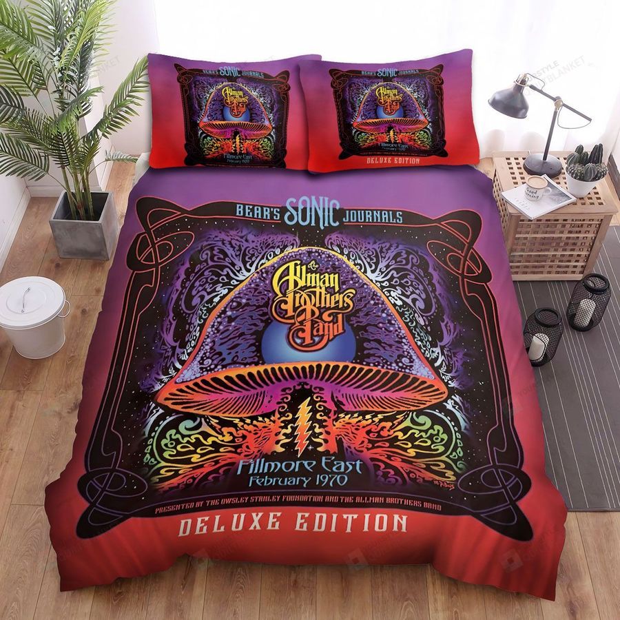 The Allman Brothers Bear's Sonic Journals Fillmore East February 1970 Deluxe Edition Bed Sheets Spread Comforter Duvet Cover Bedding Sets