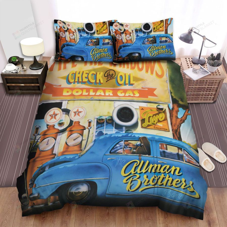 The Allman Brothers Wipe The Windows, Check The Oil, Dollar Gas Bed Sheets Spread Comforter Duvet Cover Bedding Sets
