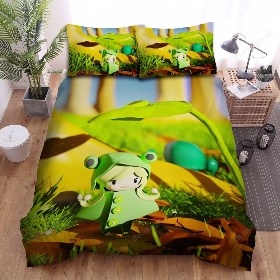 The Amphibians - The Light Hairs Frog Girl Bed Sheets Spread Duvet Cover Bedding Sets
