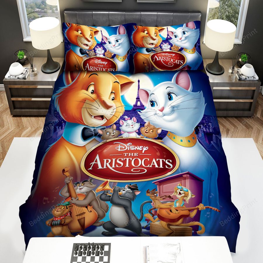 The Aristocats (1970) Movie Poster 3 Bed Sheets Spread Comforter Duvet Cover Bedding Sets