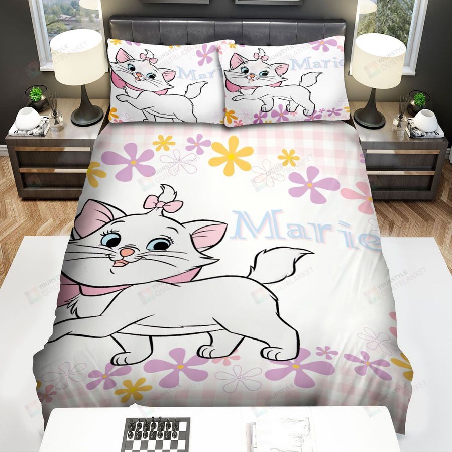 The Aristocats Marie Walking Bed Sheet Spread Duvet Cover Bedding Sets