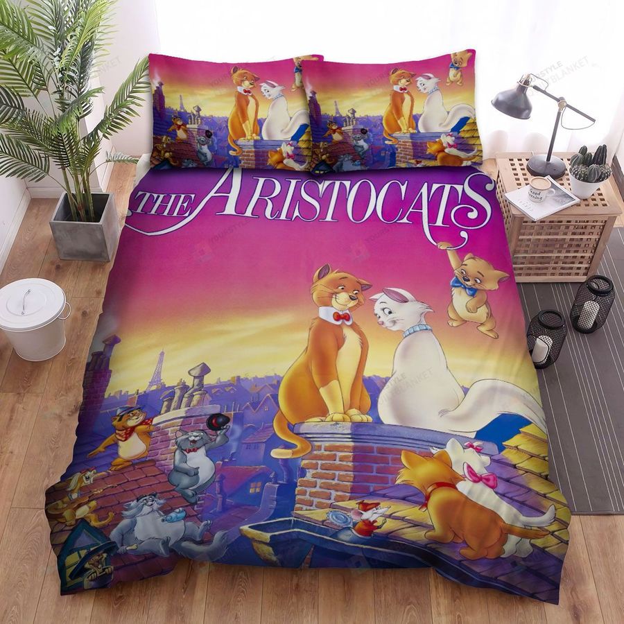 The Aristocats Poster Bed Sheet Spread Duvet Cover Bedding Sets