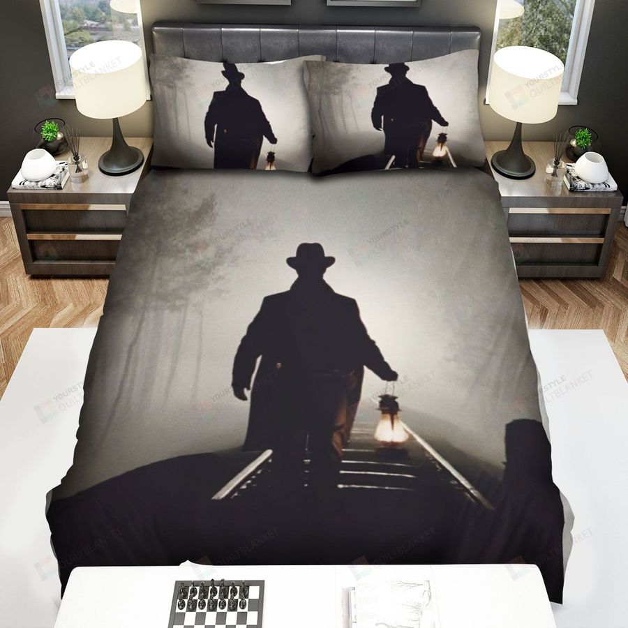 The Assassination Of Jesse James By The Coward Robert Ford (2007) Man Holding Oil Lamp Movie Poster Bed Sheets Spread Comforter Duvet Cover Bedding Sets