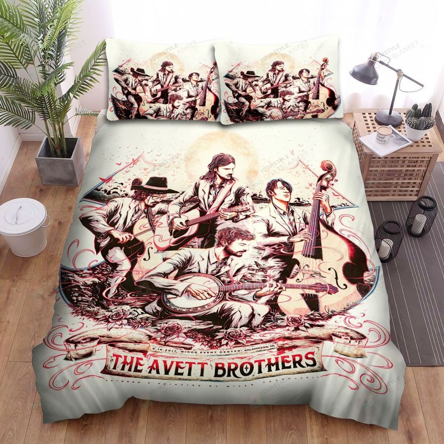 The Avett Brothers Kalamazoo Concert Poster Art Bed Sheets Spread Comforter Duvet Cover Bedding Sets