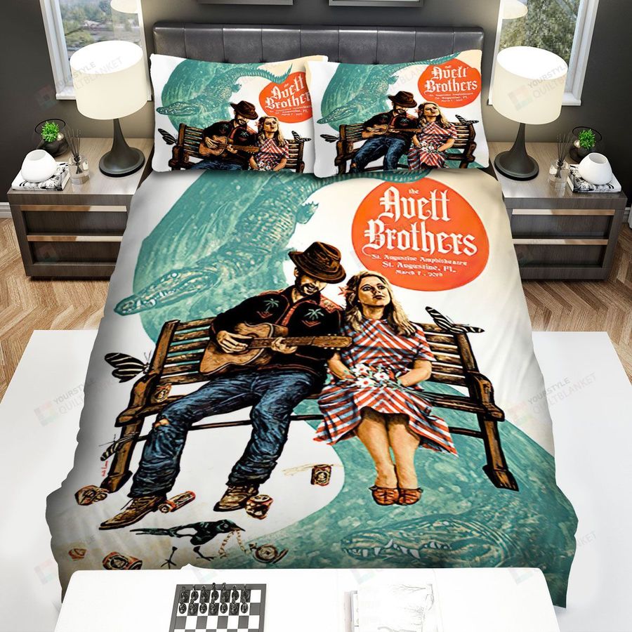 The Avett Brothers St Augustine Concert Poster Art Bed Sheets Spread Comforter Duvet Cover Bedding Sets