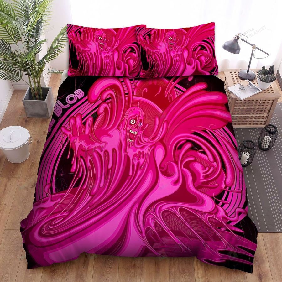 The Blob Pink Ghost Bed Sheets Spread Comforter Duvet Cover Bedding Sets