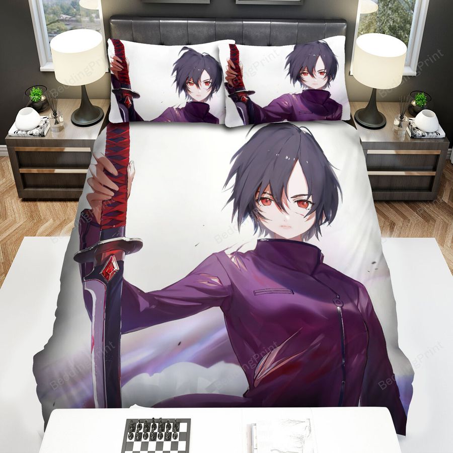 The Blood+ Anime - Saya With Sword Fanart Bed Sheets Spread Duvet Cover Bedding Sets