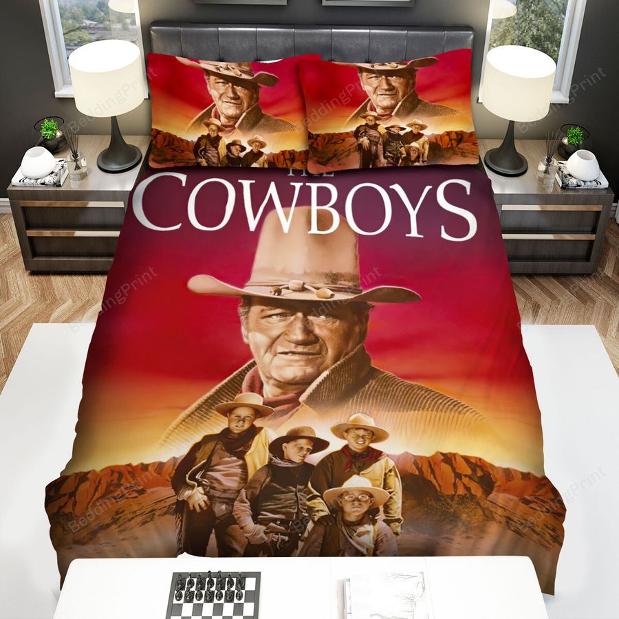 The Cowboys (1972) Poster Movie Poster Bed Sheets Spread Comforter Duvet Cover Bedding Sets Ver 3