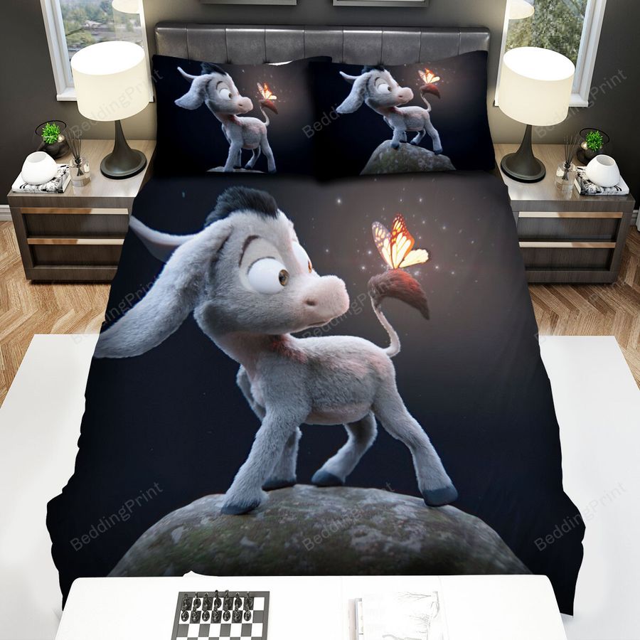 The Donkey And The Shining Butterfly Bed Sheets Spread Duvet Cover Bedding Sets