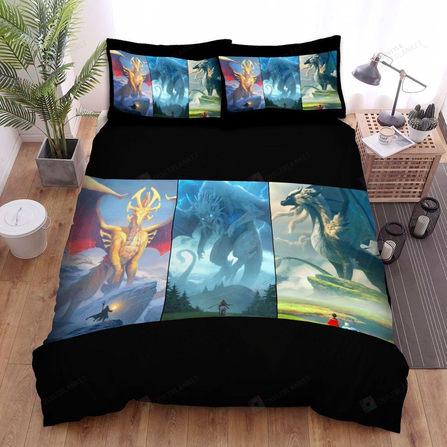 The Dragon Prince Three Dragons Bed Sheets Spread Duvet Cover Bedding Sets