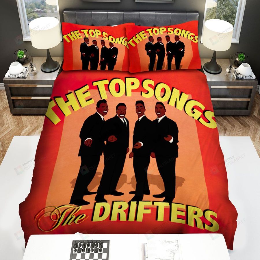 The Drifters Band The Top Songs Album Cover Bed Sheets Spread Comforter Duvet Cover Bedding Sets