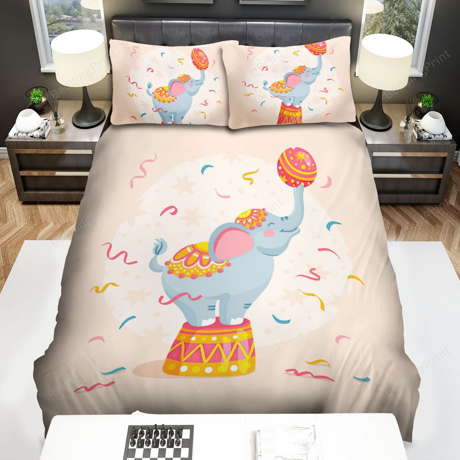 The Elephant In The Circus Show Bed Sheets Spread Duvet Cover Bedding Sets