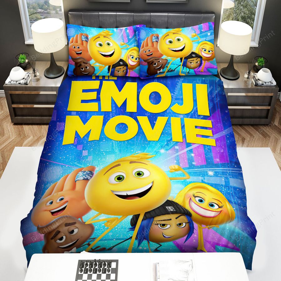 The Emoji Movie Movie Poster 5 Bed Sheets Spread Comforter Duvet Cover Bedding Sets