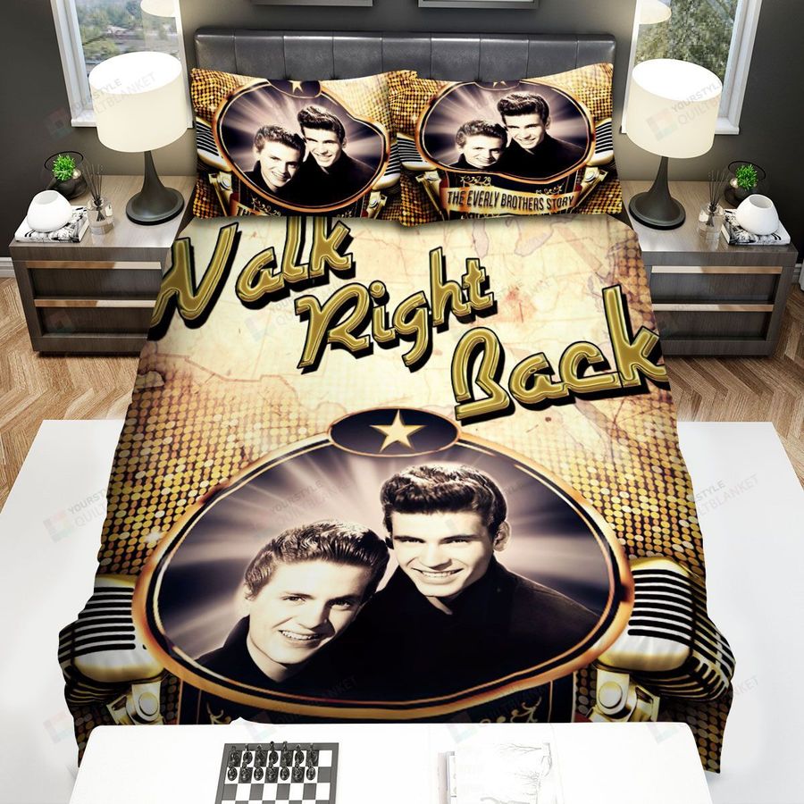 The Everly Brothers Band Walk Right Back Bed Sheets Spread Comforter Duvet Cover Bedding Sets