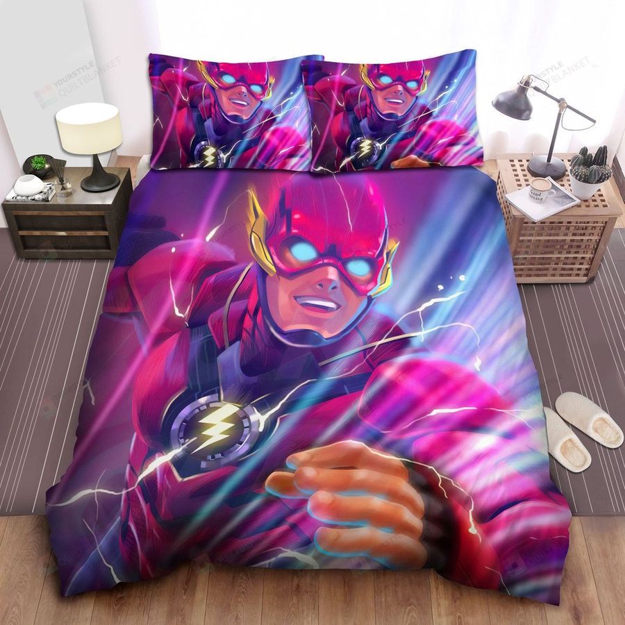The Flash Speed Force Digital Illustration Bed Sheets Spread Comforter Duvet Cover Bedding Sets