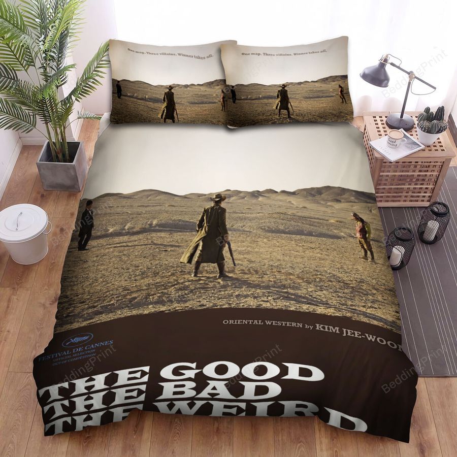 The Good The Bad The Weird (2008) One Map. Three Villains. Winner Takes All Movie Poster Bed Sheets Spread Comforter Duvet Cover Bedding Sets
