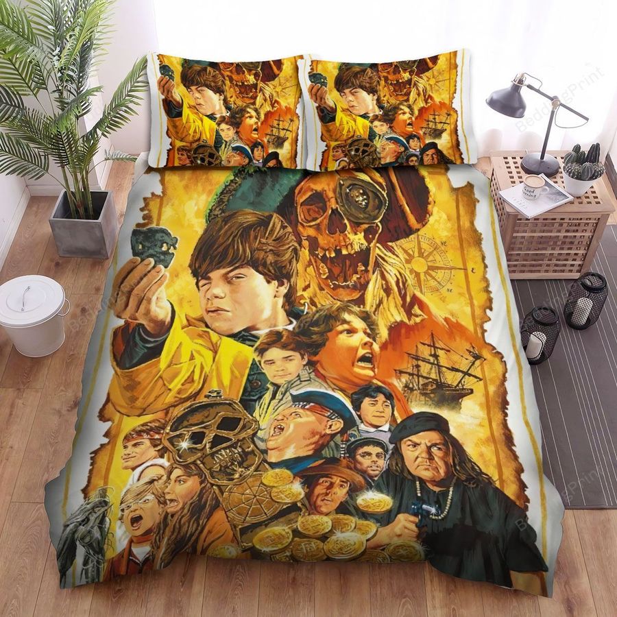 The Goonies Movie Gold Poster Bed Sheets Spread Comforter Duvet Cover Bedding Sets
