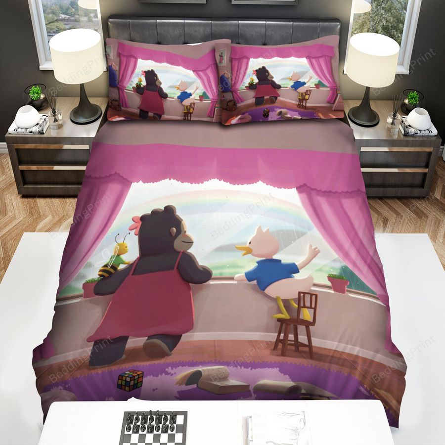 The Gorilla Girl And The White Duck Bed Sheets Spread Duvet Cover Bedding Sets