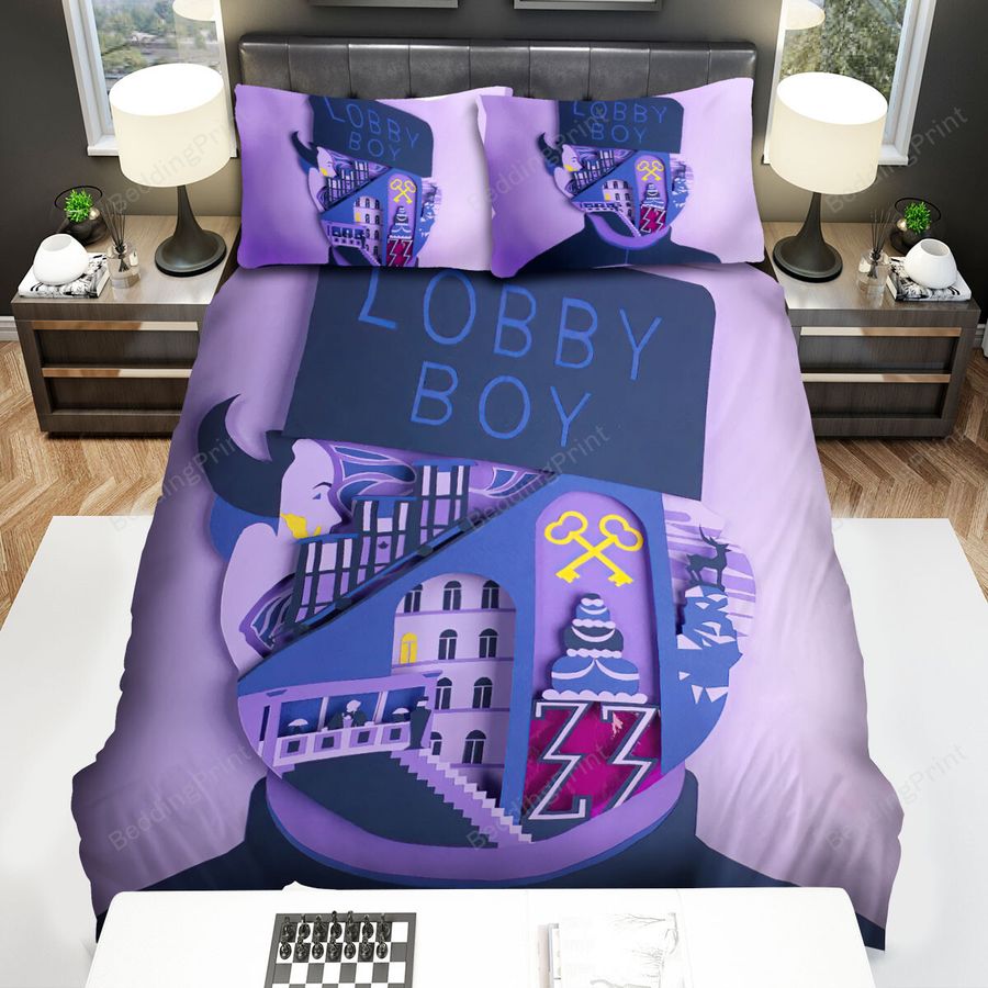 The Grand Budapest Hotel (2014) Lobby Boy Poster Artwork Bed Sheets Spread Comforter Duvet Cover Bedding Sets