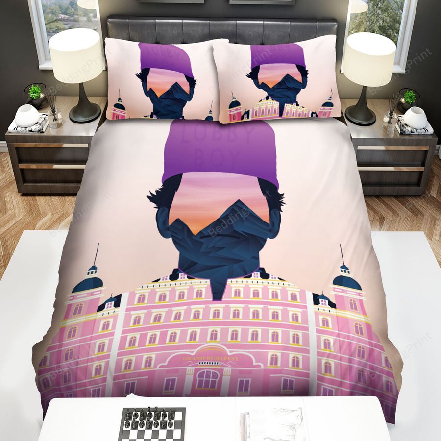 The Grand Budapest Hotel (2014) Movie Illustration Bed Sheets Spread Comforter Duvet Cover Bedding Sets