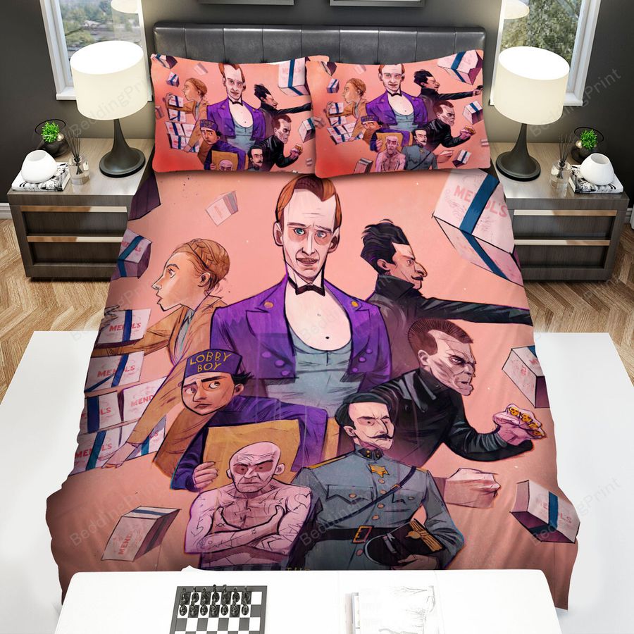 The Grand Budapest Hotel (2014) Movie Poster Artwork 6 Bed Sheets Spread Comforter Duvet Cover Bedding Sets