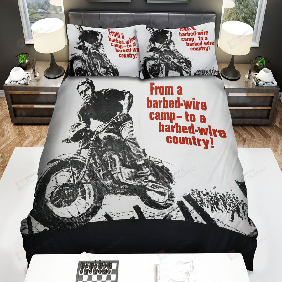The Great Escape (1963) Movie From A Camp To A Country Bed Sheets Spread Comforter Duvet Cover Bedding Sets
