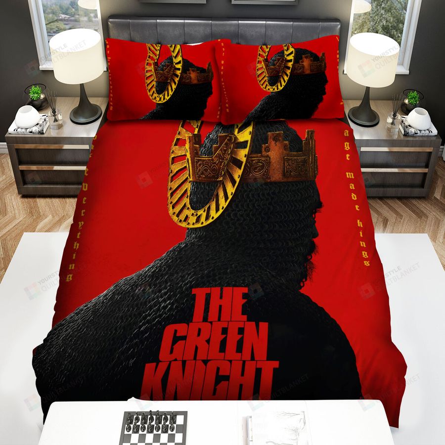 The Green Knight (2021) Main Actor Movie Poster Ver 6 Bed Sheets Spread Comforter Duvet Cover Bedding Sets