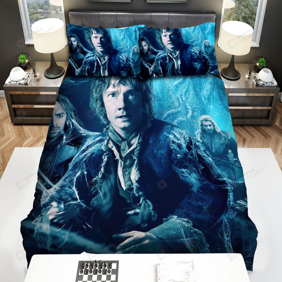 The Hobbit The Desolation Of Smaug Movie Blue Filter Photo Bed Sheets Spread Comforter Duvet Cover Bedding Sets