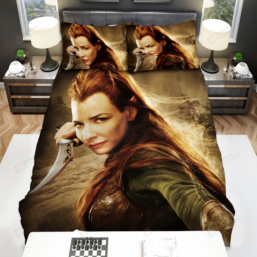 The Hobbit The Desolation Of Smaug Movie Women With Knife Photo Bed Sheets Spread Comforter Duvet Cover Bedding Sets