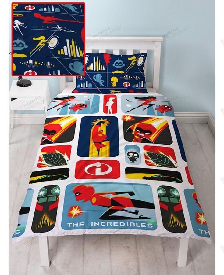 The Incredibles 2  Retro'S Duvet Cover - The Incredibles Bedding
