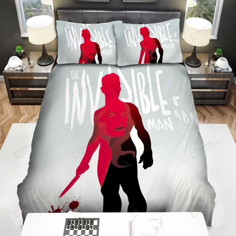 The Invisible Man (I) (2020) Elisabeth Moss Movie Poster Bed Sheets Spread Comforter Duvet Cover Bedding Sets