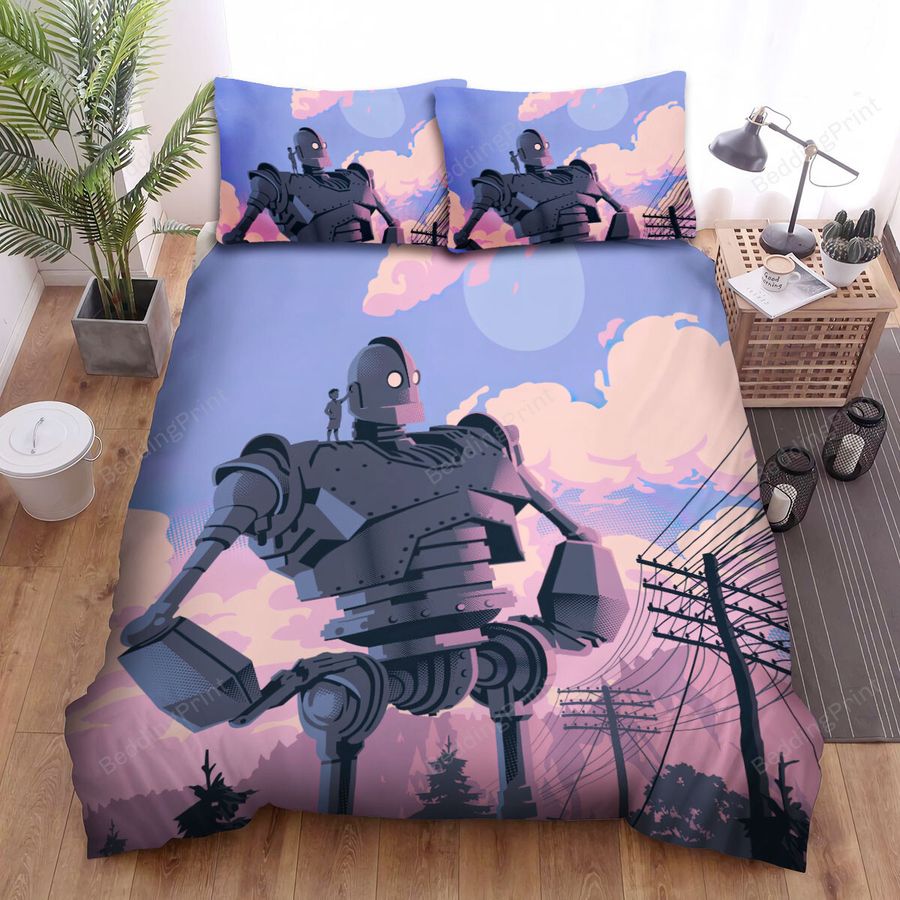 The Iron Giant (1999) Movie Poster Bed Sheets Spread Comforter Duvet Cover Bedding Sets