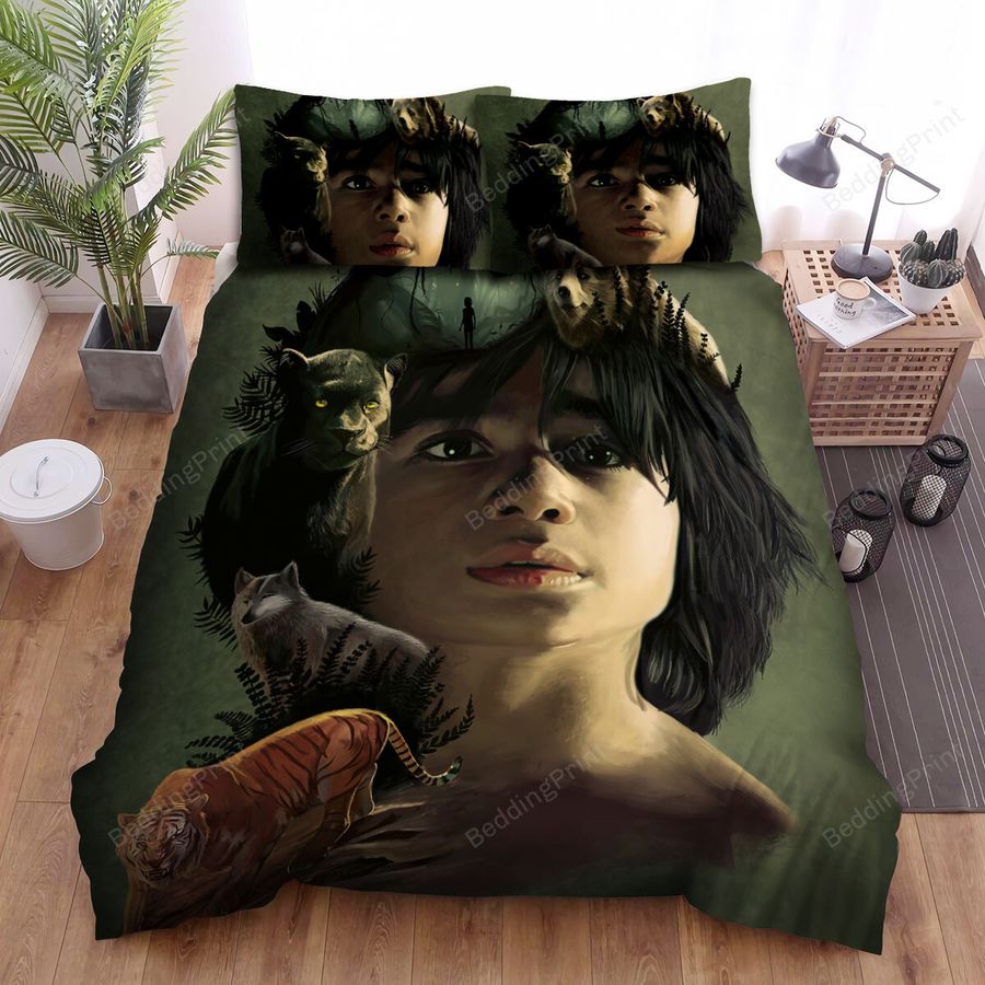 The Jungle Book (2016) Movie Illustration 9 Bed Sheets Spread Comforter Duvet Cover Bedding Sets