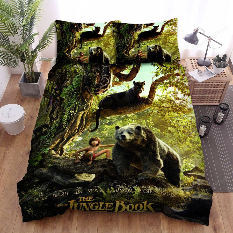 The Jungle Book (2016) Movie Poster 3 Bed Sheets Spread Comforter Duvet Cover Bedding Sets