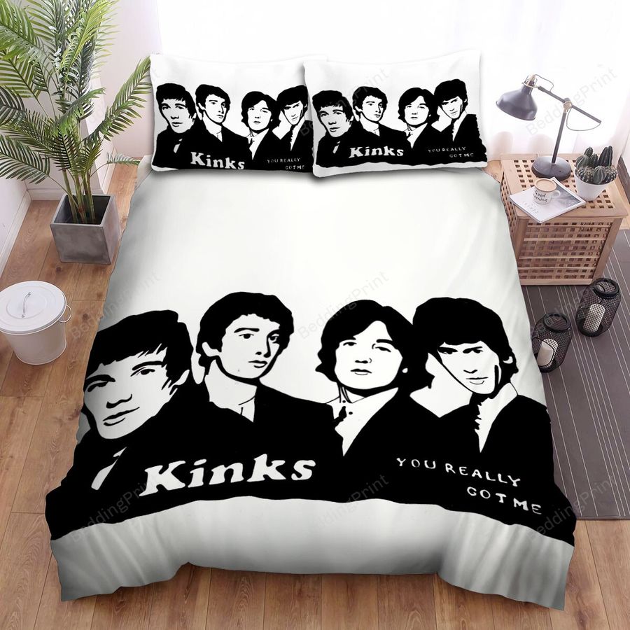 The Kinks Music Band Black And White Art Bed Sheets Spread Comforter Duvet Cover Bedding Sets