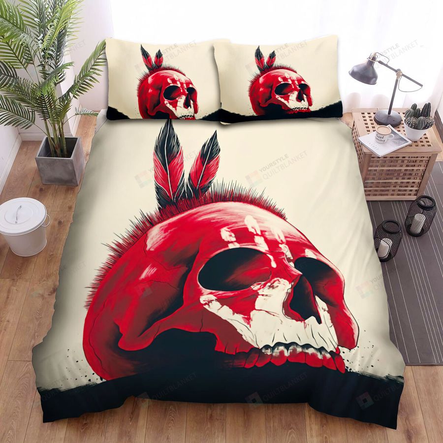 The Last Of The Mohicans Skull Art Bed Sheets Spread Comforter Duvet Cover Bedding Sets