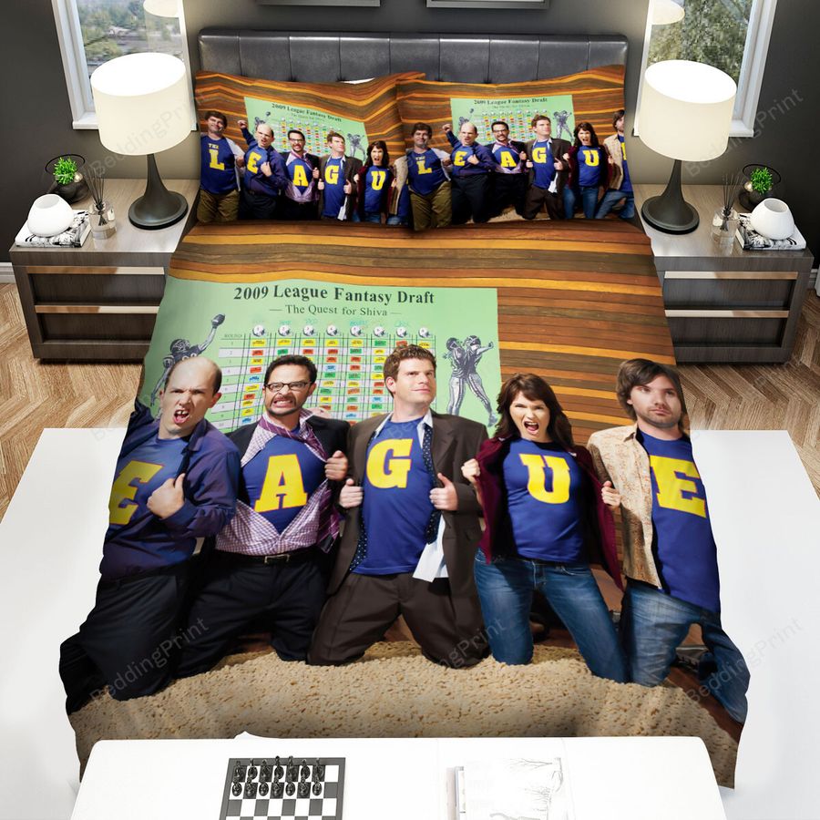 The League (I) (2009–2015) Main Actors Poster Ver 1 Bed Sheets Spread Comforter Duvet Cover Bedding Sets