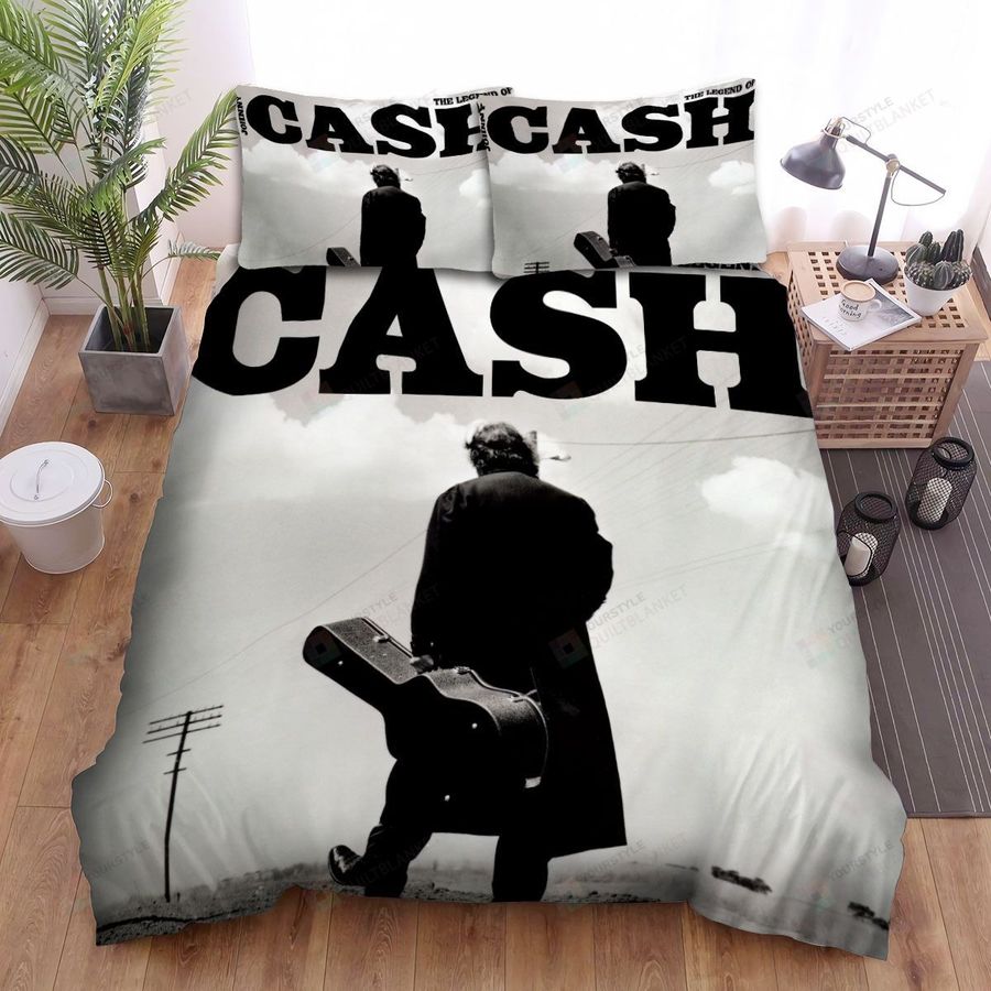 The Legend Of Johnny Cash Album Cover Bed Sheets Spread Comforter Duvet Cover Bedding Sets