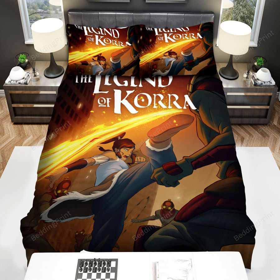 The Legend Of Korra (2012–2014) Book One Air Second Edition Movie Poster Bed Sheets Spread Comforter Duvet Cover Bedding Sets