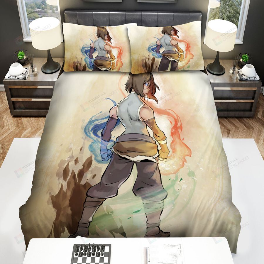 The Legend Of Korra (2012–2014) Five Elements Movie Poster Bed Sheets Spread Comforter Duvet Cover Bedding Sets