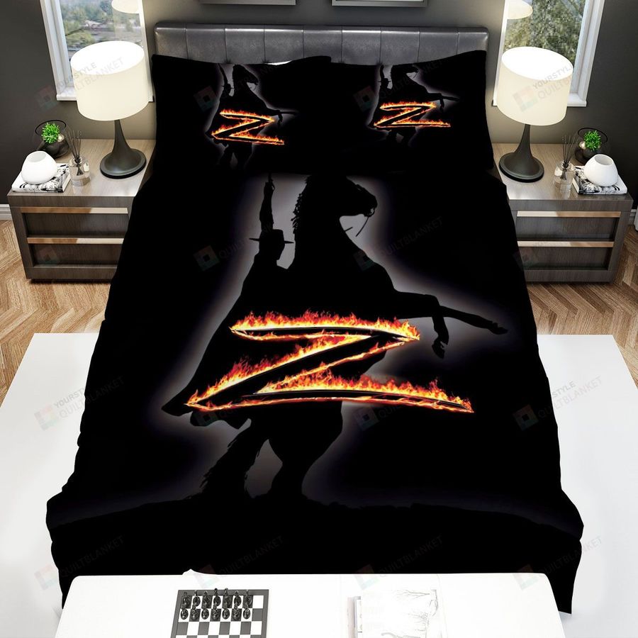 The Legend Of Zorro (2005) Movie Z Fire Photo Bed Sheets Spread Comforter Duvet Cover Bedding Sets