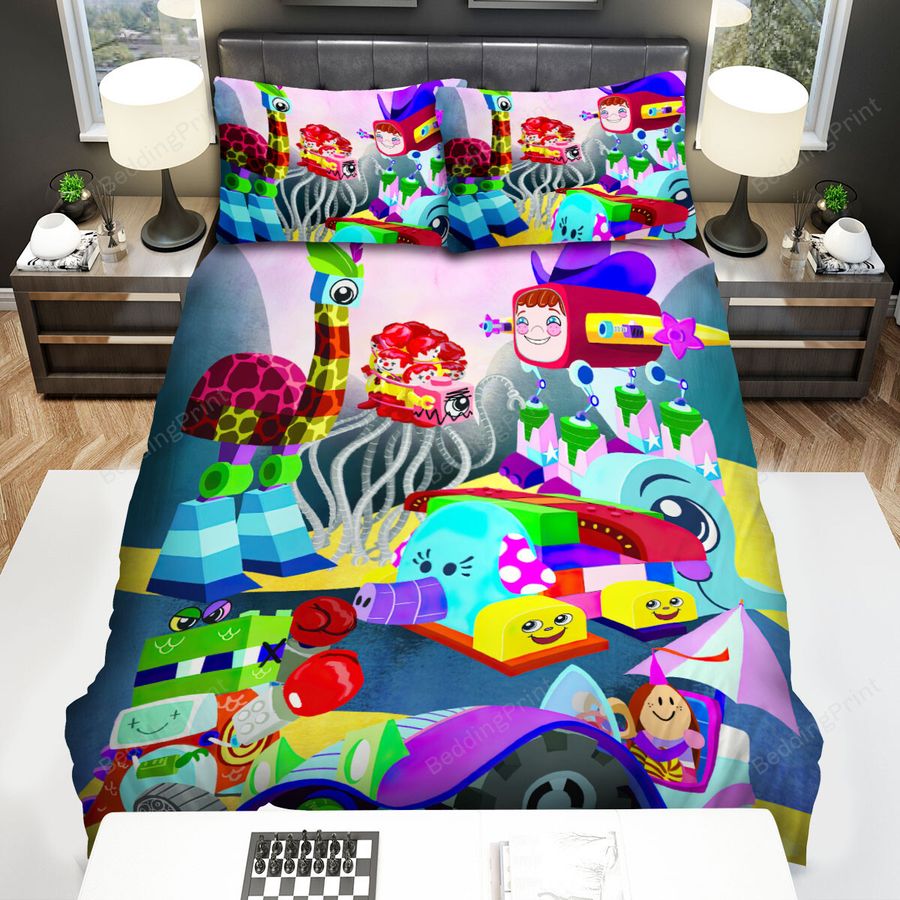 The Lego Movie 2 The Second Part (2019) Movie Illustration 3 Bed Sheets Spread Comforter Duvet Cover Bedding Sets