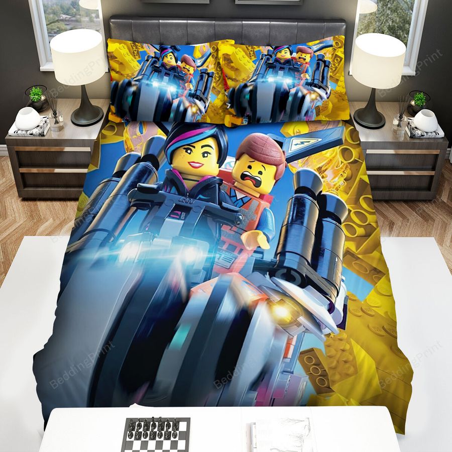 The Lego Movie (2014) Assembling February 7 Movie Poster Bed Sheets Spread Comforter Duvet Cover Bedding Sets