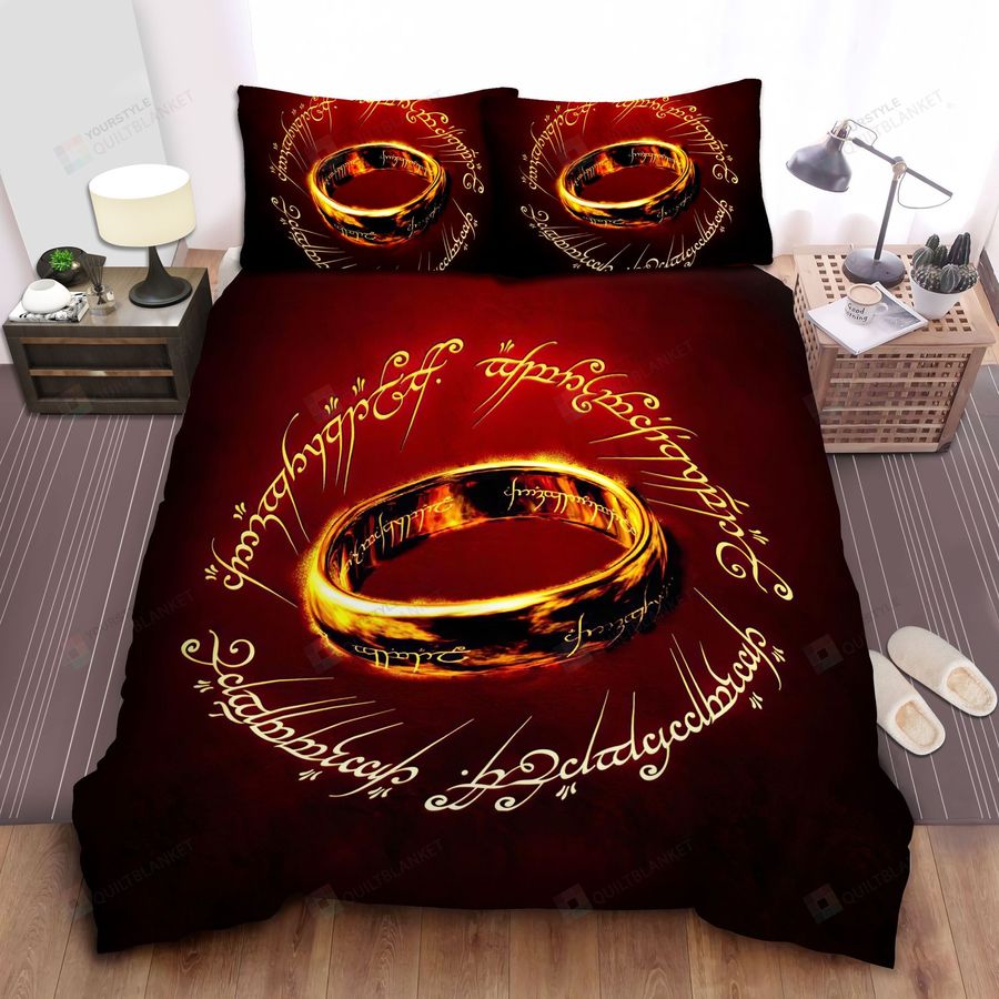 The Lord Of The Ring, Delightful Ring Bed Sheets Spread Comforter Duvet Cover Bedding Sets